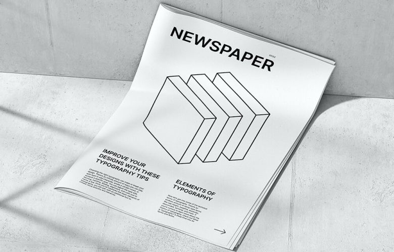 Unique mockup design for newspaper (Demo)